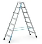Zarges genietete Stehleiter eloxiert XLstep B 2x7 Stufen