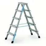 Zarges genietete Stehleiter eloxiert XLstep B 2x5 Stufen