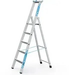 Zarges geb&ouml;rdelte Stehleiter Saferstep S eloxiert 5 Stufen