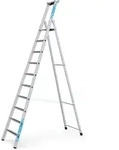 Zarges geb&ouml;rdelte Stehleiter Saferstep S eloxiert 10 Stufen