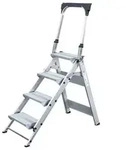 Munk G&uuml;nzburger Steigtechnik MUNK Klapp Treppe, mit klappbarem B&uuml;gel 4 Stufen
