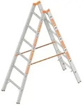 Layher Topic 1039 Sprossenstehleiter 2x6 Sprossen