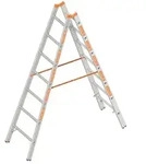 Layher Topic 1039 Sprossenstehleiter 2x7 Sprossen