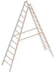 Layher Topic 1039 Sprossenstehleiter 2x12 Sprossen
