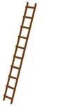 MUNK Dachdecker Auflegeleiter aus Holz 10 Sprossen