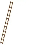 MUNK Dachdecker Auflegeleiter aus Holz 16 Sprossen
