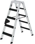 MUNK Stehleiter beidseitig begehbar mit relax-step 2x5 Stufen