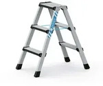 Zarges Comfortstep B Stehleiter mit gepolsterter Stufen-Vorderkante 2x3 Stufen