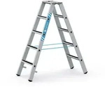 Zarges geb&ouml;rdelte Stufen-Stehleiter R13step-B eloxiert 2x5 Stufen