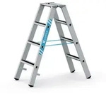 Zarges geb&ouml;rdelte Stufen-Stehleiter R13step-B eloxiert 2x4 Stufen