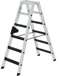 MUNK Stehleiter beidseitig begehbar mit clip-step R13 250kg 6 Stufen