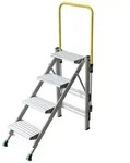 Facal Klapptreppe Plio mit Sicherheitsb&uuml;gel Aluminium 4 Stufen
