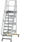 MUNK Plattformtreppe fahrbar 60&deg; Stufenbreite 800mm 10 Stufen