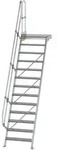MUNK Treppe mit Plattform 60&deg; inkl. einen Handlauf, 800mm Stufenbreite, 13 Stufen