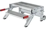 MUNK Arbeitspodest fahrbar Stahl-Gitterrost 800mm Stufenbreite 2 Stufen