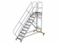MUNK Plattformtreppe fahrbar 45° Stufenbreite 600mm 10 Stufen