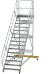MUNK Plattformtreppe fahrbar 45&deg; Stufenbreite 1000mm 15 Stufen