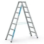 Zarges geb&ouml;rdelte Stehleiter, eloxiert Saferstep B 2x7 Stufen