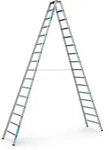 Zarges geb&ouml;rdelte Stehleiter, eloxiert Saferstep B 2x16 Stufen