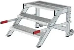MUNK Arbeitspodest fahrbar Stahl-Gitterrost 800mm Stufenbreite 3 Stufen