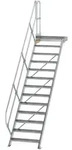 MUNK Treppe mit Plattform 45&deg; inkl. einen Handlauf, 800mm Stufenbreite, 13 Stufen