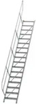 MUNK Treppe 45&deg; inkl. einen Handlauf, 600mm Stufenbreite, 17 Stufen