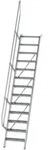 MUNK Treppe 60&deg; inkl. einen Handlauf, 600mm Stufenbreite, 13 Stufen