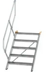 MUNK Treppe 45&deg; inkl. einen Handlauf, 800mm Stufenbreite, 5 Stufen
