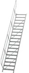 MUNK Treppe 45&deg; inkl. einen Handlauf, 800mm Stufenbreite, 18 Stufen