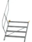 MUNK Treppe 45&deg; inkl. einen Handlauf, 1000mm Stufenbreite, 4 Stufen