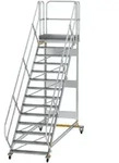 MUNK Plattformtreppe fahrbar 45&deg; Stufenbreite 1000mm 14 Stufen