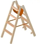 Layher 1020 Holzstehleiter mit 2x4 Stufen