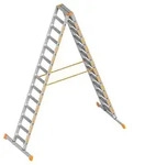 Layher Topic 1043 Stufenstehleiter 2x14 Stufen mit Traverse