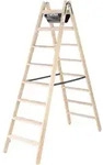 MUNK Holz Stufen-Stehleiter 2x8 Stufen