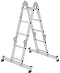 MUNK Vielzweckleiter mit Nivello&reg; Traverse und Holzbelag 2x2 + 2x3 Sprossen