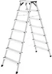 Hailo D60 StandardLine Doppelstufenleiter mit rutschsicheren geriffelten 2x7...