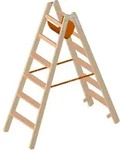 Layher 1020 Holzstehleiter mit 2x6 Stufen