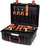 Wiha 9300 Werkzeugkoffer Basic Set L electric, 18-tlg., schwarz (45530)