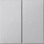 Gira 537026 Wippe 2fach unbedruckt System 55, Aluminium
