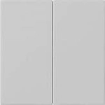 Gira 5370015 Wippe 2fach unbedruckt System 55, Grau Matt