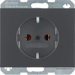 Berker 41157006 Steckdose SCHUKO, K.1, anthrazit matt, lackiert