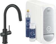 GROHE Blue Home Starter Kit, C-Auslauf, herausziehbarer Mousseurauslauf, bis 150&deg;
