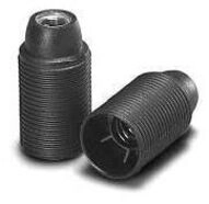 houben E14-Fassungen, dreiteilig, M10x1, Nippelgewinde, schwarz (102251)