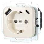 Busch-Jaeger 20 EUCB2USBAC-212 SCHUKO&reg; USB-Steckdose, A/C Busch-Duro 2000&reg; SI,