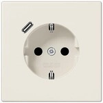 Jung LS1520-18C SCHUKO Steckdose mit USB-Ladeger&auml;t, Serie LS, wei&szlig;