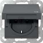 Gira 441428 SCHUKO-Steckdose 16 A 250 V~ mit Klappdeckel und Shutter System 55,