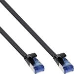 InLine Patchkabel flach, U/FTP, Cat.6A, TPE halogenfrei, schwarz, 0,3m (75713S)