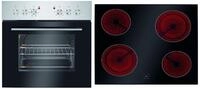 Bomann EHBC 7935 IX Herdset mit Glaskeramikkochfeld, 60 cm breit, 61 L, 5