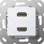 Einsatz HDMI&trade; High Speed with Ethernet 2fach reinwei&szlig; Gira 567103