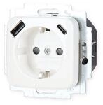 Busch-Jaeger 20 EUCB2USBAC-214 SCHUKO&reg; USB-Steckdose, A/C Reflex SI, Alpinwei&szlig;
